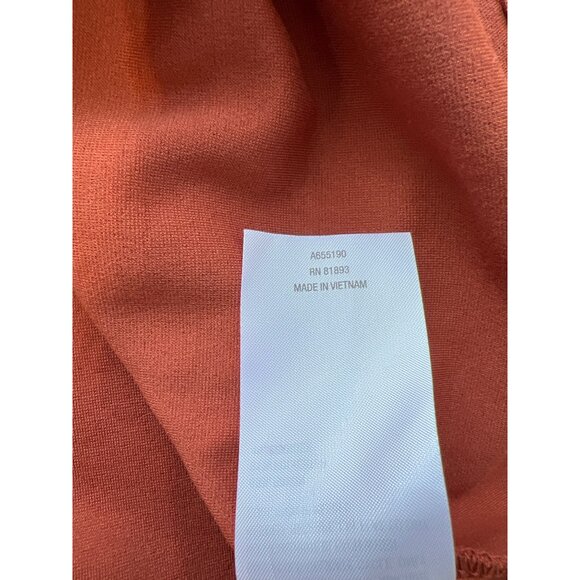 BEAUTIFUL by Lawrence Zarian Ponte VNeck Long Sleeve Seamed Top Size Medium Clay - Picture 6 of 8